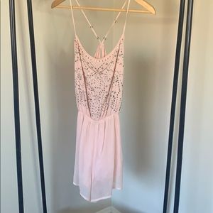Pink embellished Hollister romper